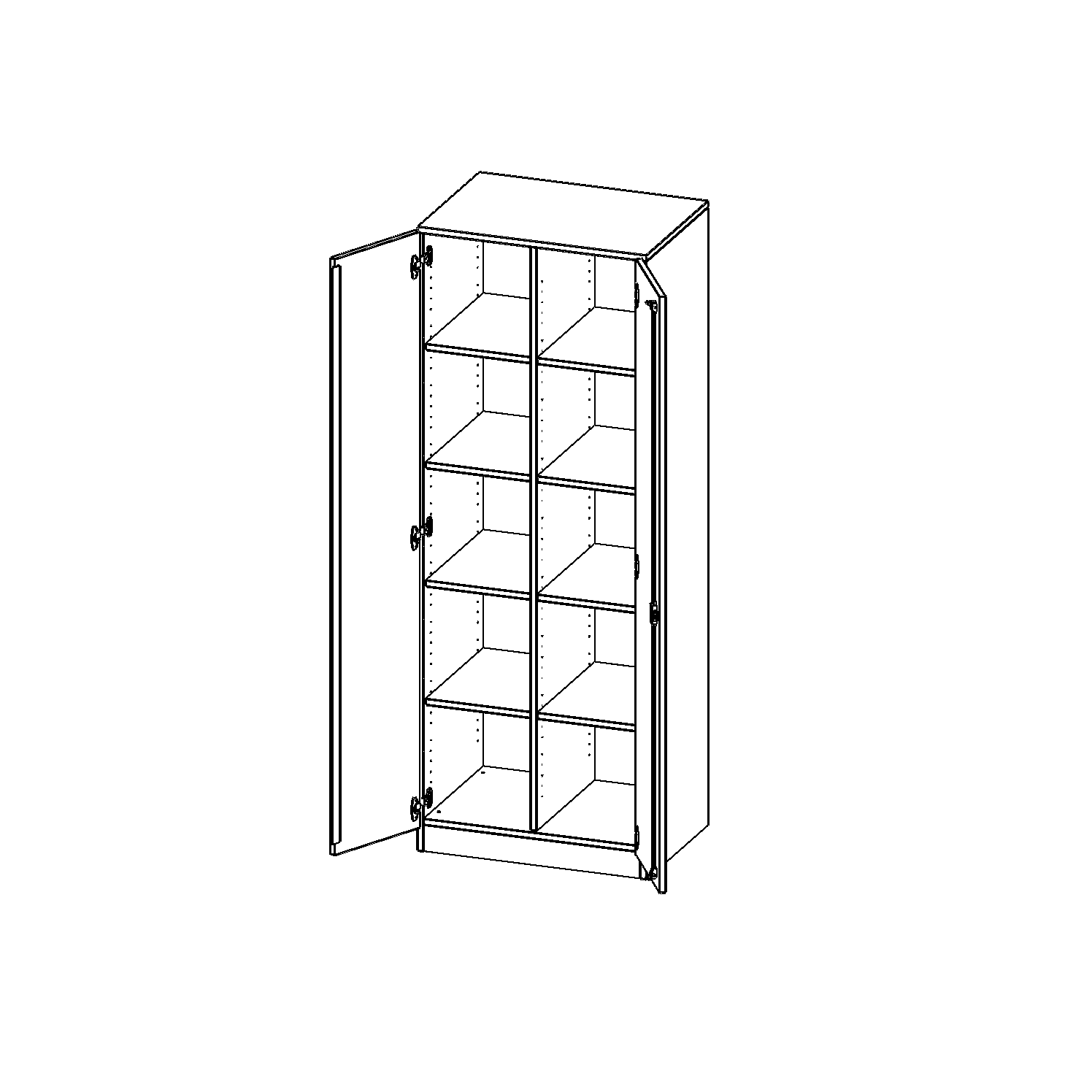 ErgoTray kast, twee rijen, 5 ordnerhoogtes - evo180 serie
