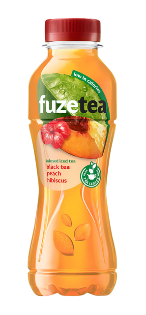 Frisdrank Fuzetea peach hibiscus petfles 400ml Frisdrank Fuzetea peach hibiscus petfles 400ml