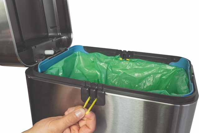 prullenbak, afvalbak, trommel, inworp, bin liner