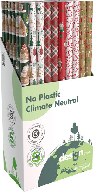 Inpakpapier IG Group Kerst 200x70cm assorti Inpakpapier IG Group Kerst 200x70cm assorti