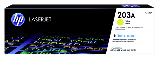 Tonercartridge HP CF542A 203A geel Tonercartridge HP CF542A 203A geel