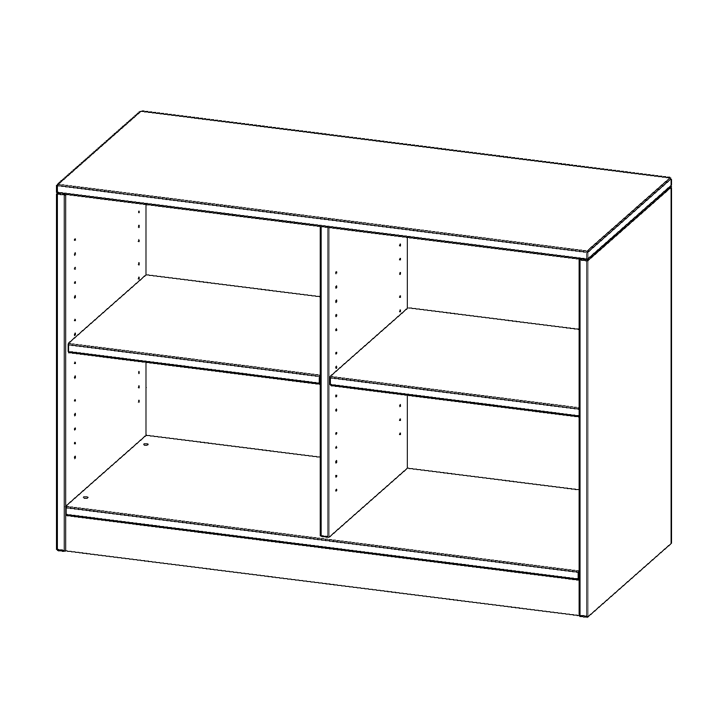 Legbord, 2 ordnerhoogtes - Serie evo 180