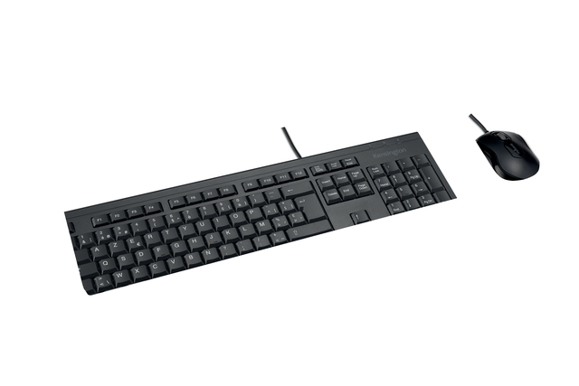 toetsenbord en muis, bedraad, zwart, QWERTY-toetsenbord, numeriek toetsenblok
