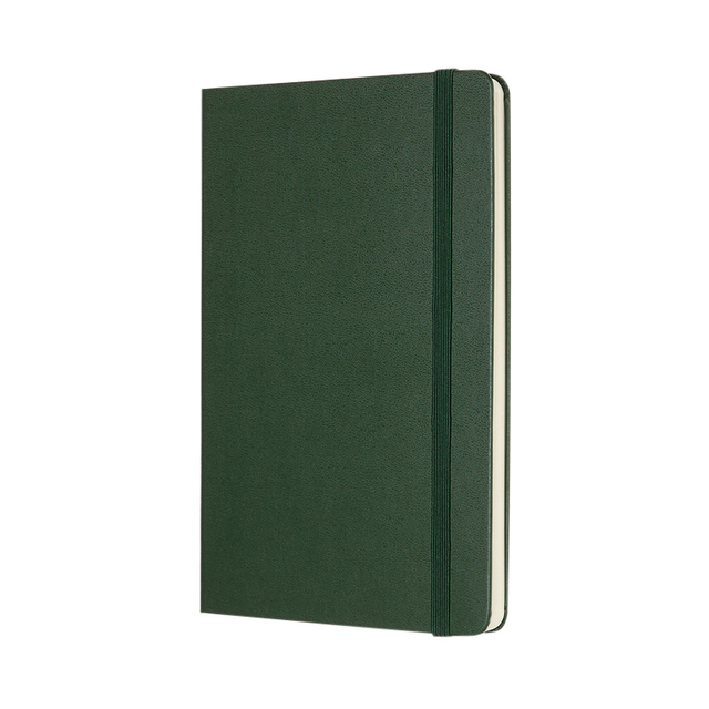 Notitieboek Moleskine large 130x210mm blanco hard cover myrtle green