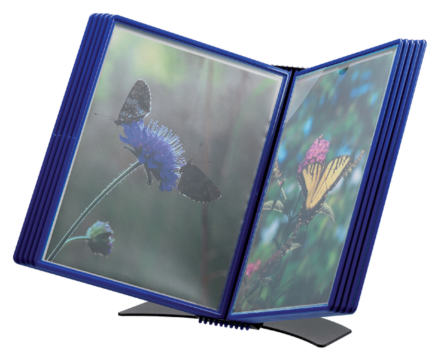 Bureaustandaard Djois Flex-O-Frame Premium A4 10-tassen blauw Bureaustandaard Djois Flex-O-Frame Premium A4 10-tassen blauw