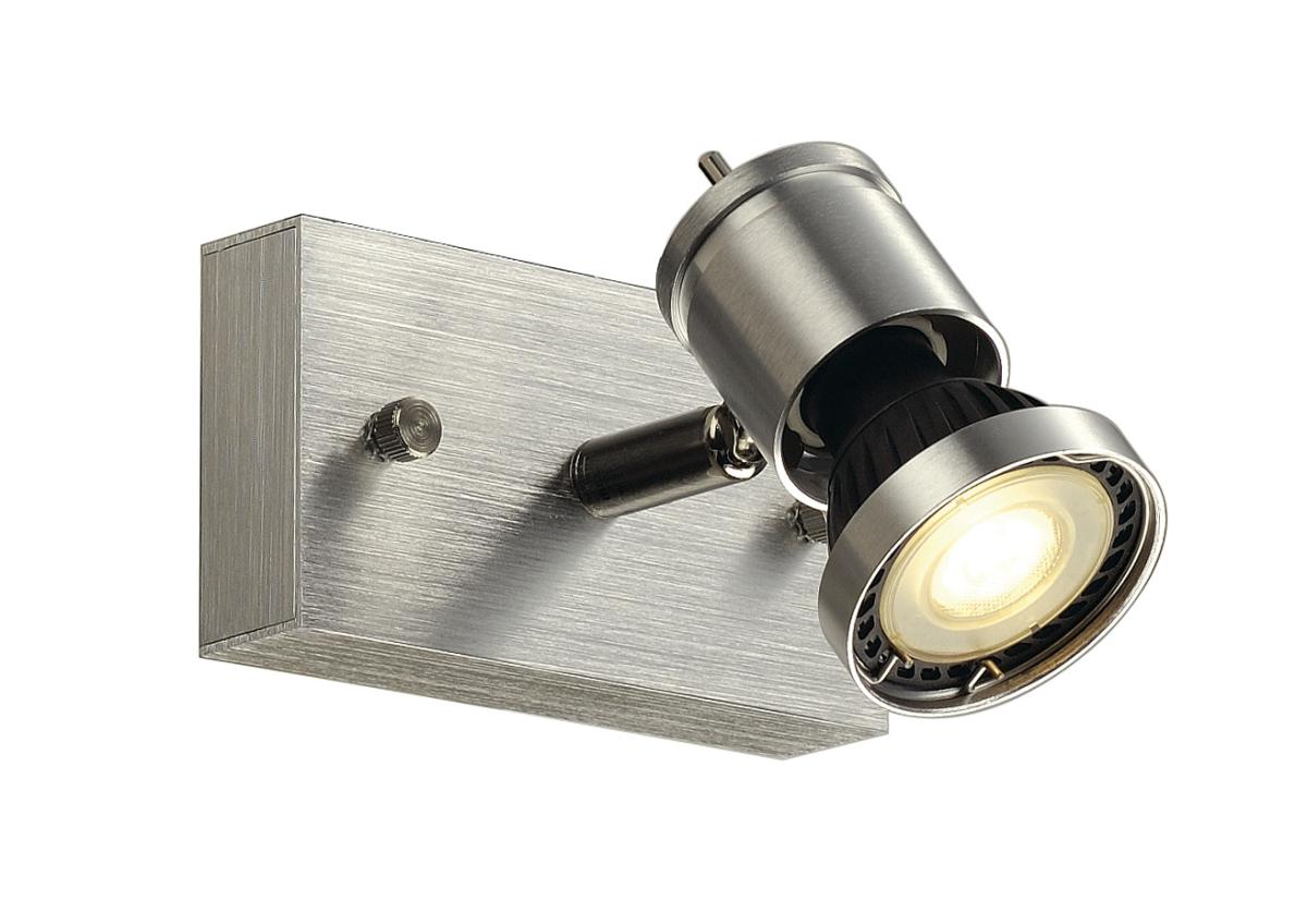 spotlight, track light, LED, verchroomd metaal, verstelbaar hoofd