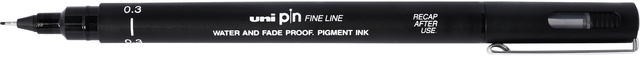 Fineliner Uni-ball Pin 0.3mm zwart Fineliner Uni-ball Pin 0.3mm zwart