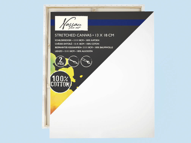 Canvas Nassau fine art 13x18cm 100% katoen 2 stuks Canvas Nassau fine art 13x18cm 100% katoen 2 stuks