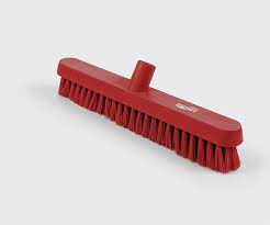 Hillbrush Veegbezem Kunststof 39cm Rood doos 4 stuks