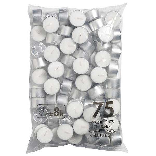 Professionele Theelichten 8 uur Wit 6 zak x 75 stuks