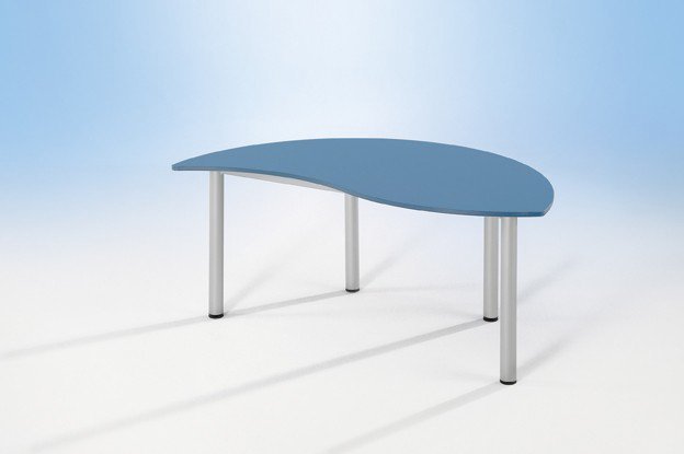 Halfronde golfvormige tafel SoooRounD Basic II verrijdbaar