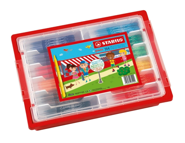 Viltstift STABILO power 280 XL assorti classpack à 144 stuks