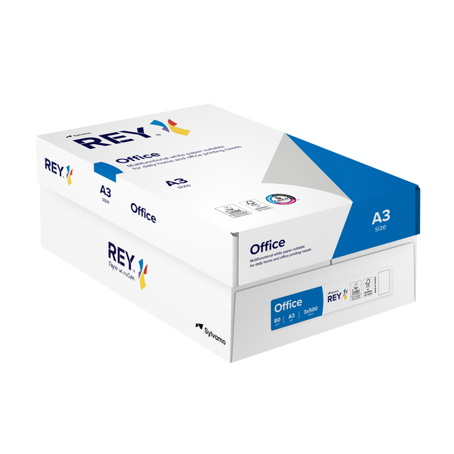 Kopieerpapier Rey Office A3 80gr wit 500 vel
