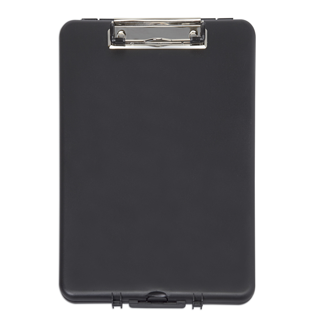 Klembordkoffer MAUL slim A4 staand met opbergvak topopening PP zwart Klembordkoffer MAUL slim A4 staand met opbergvak topopening PP zwart