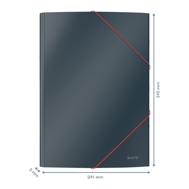 Elastomap Leitz Cosy A4 3-kleps grijs