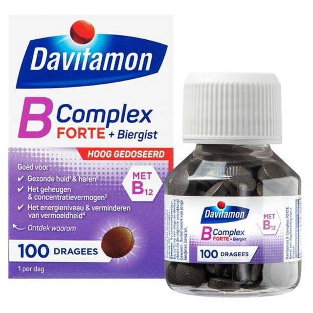 B-complex, Vitamine B12, Tabletten, Hooggedoseerde, Dragees