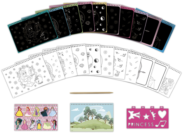 Knutselset Totum Disney Princess scratchbook