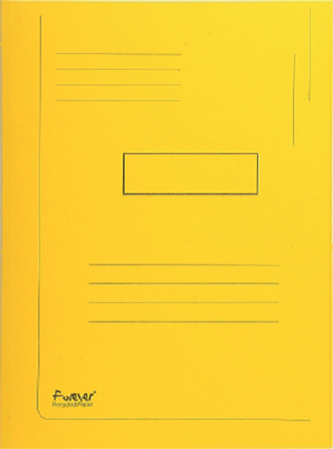 Dossiermap Exacompta Forever A4 2 kleppen 290gr geel Dossiermap Exacompta Forever A4 2 kleppen 290gr geel