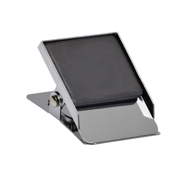 Papierklem MAUL magnetisch vierkant 40mm zilver