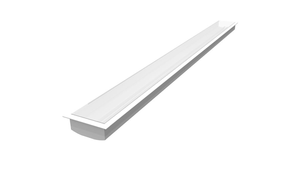 LED-strip, lineaire verlichting, aluminium profiel, witte afwerking, inbouw/pendellaan
