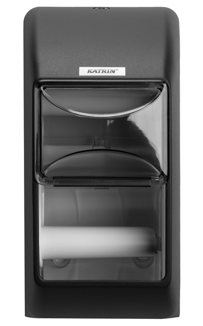 Toiletpapierdispenser Katrin duo zwart 104452 Toiletpapierdispenser Katrin duo zwart 104452