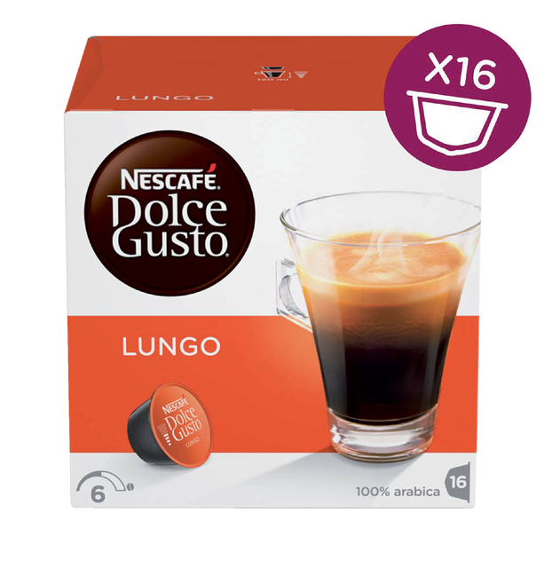 Koffiecups Dolce Gusto lungo 16 stuks Koffiecups Dolce Gusto lungo 16 stuks