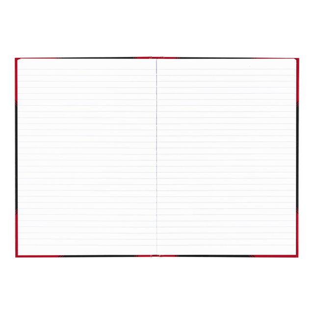 Notitieboek Bantex zwart/rood A4 lijn 70gr 96vel