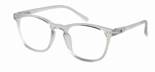 bril, bril met kunststof, vlakke kader, transparant kader, unisex bril