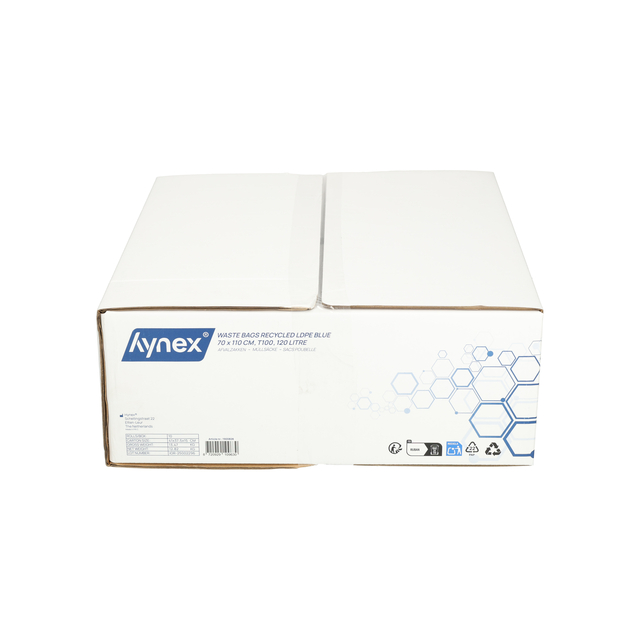 afvalzak, LDPE, inblikken, blauw, bio