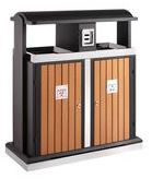 EKO Buitenafvalbak Afvalscheiding houtlook 2x50 liter