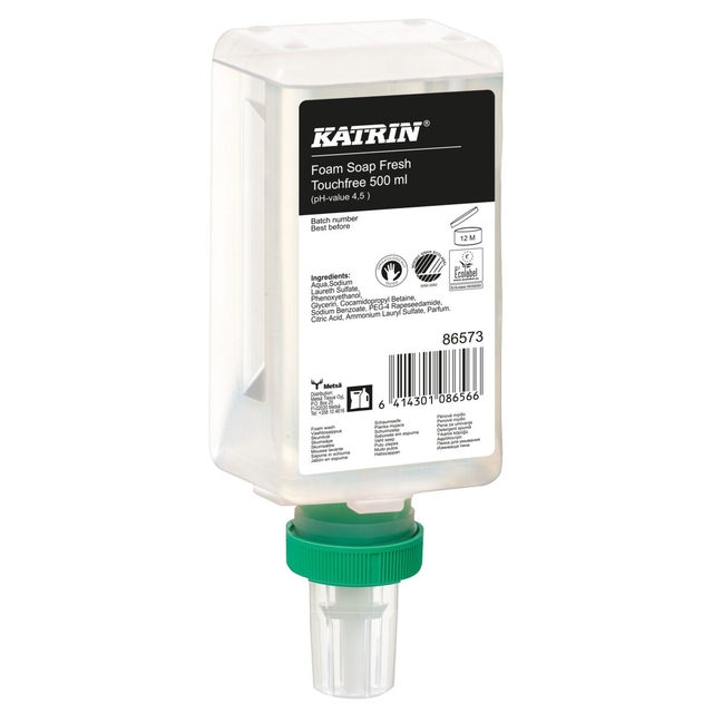 foam soap, handwash, 500 ml, pouring cap, transparent bottle