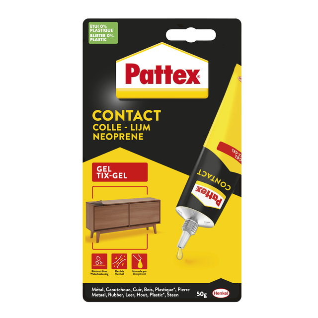 Alleslijm Pattex Tixgel Tube 50 gram op blister Alleslijm Pattex Tixgel Tube 50 gram op blister