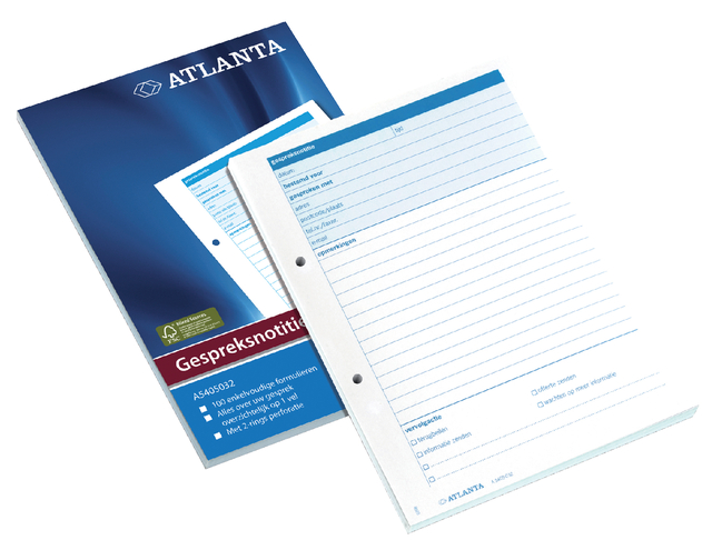Gespreksnotitieblok Djois Atlanta A5 100 vel wit Gespreksnotitieblok Djois Atlanta A5 100 vel wit