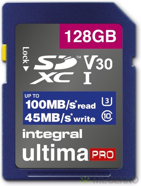 Geheugenkaart Integral SDHC-XC 128GB Geheugenkaart Integral SDHC-XC 128GB