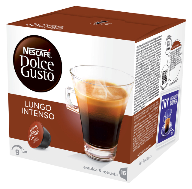 Koffiecups Dolce Gusto lungo intenso 16 stuks