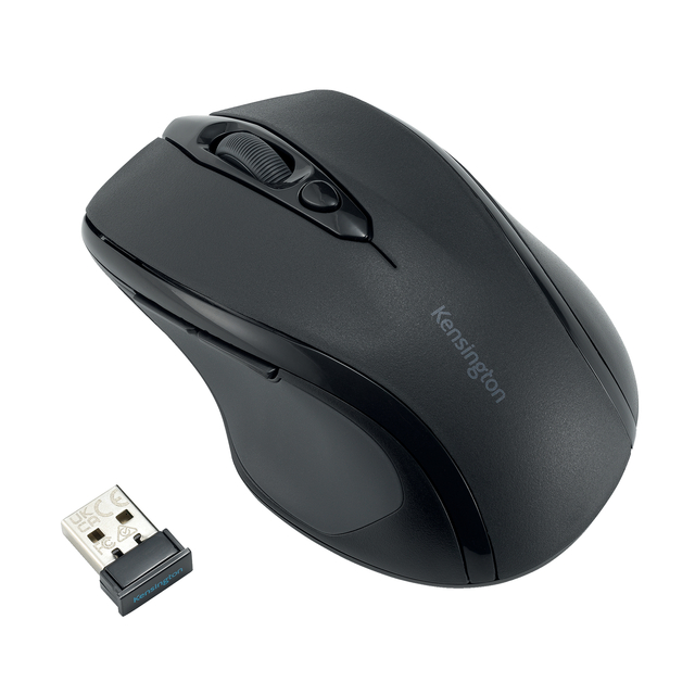 muis, draadloze muis, USB-ontvanger, compact, zwart