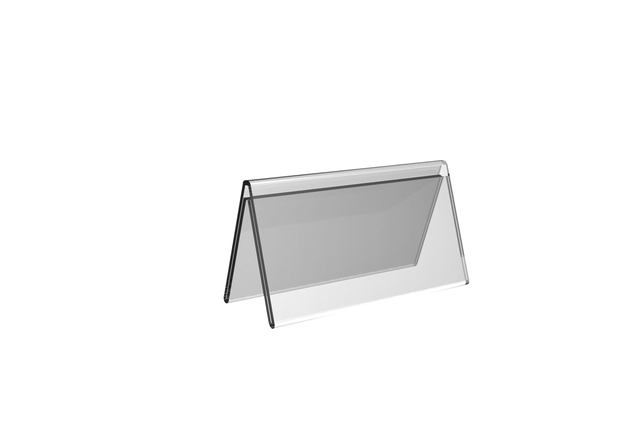 Tafelnaambord Europel V-standaard 70x150mm acryl