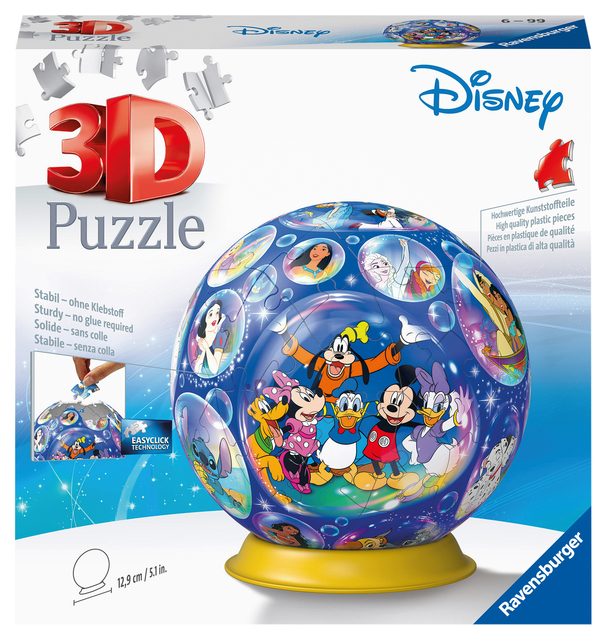 Puzzelbol Ravensburger Disney 3D 72 stukjes Puzzelbol Ravensburger Disney 3D 72 stukjes