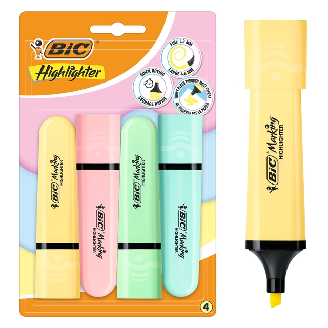 highlighter, stick, marker, multicolor, pack