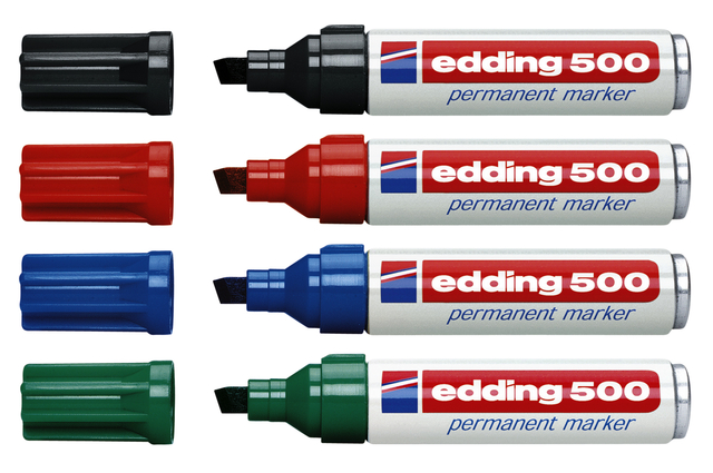Viltstift edding 500 schuin 2-7mm zwart Viltstift edding 500 schuin 2-7mm zwart