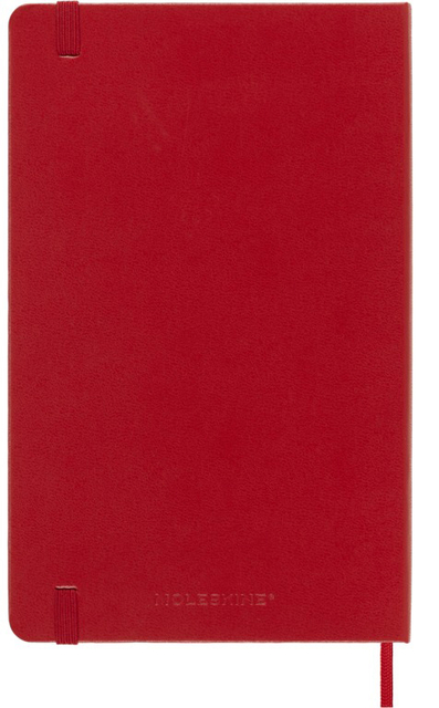 Notitieboek Moleskine large 130x210mm blanco hard cover rood
