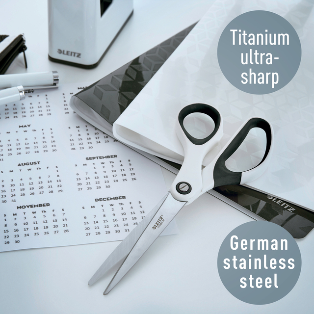 tabletop scissors, stainless steel, scissors, calendar, office supplies