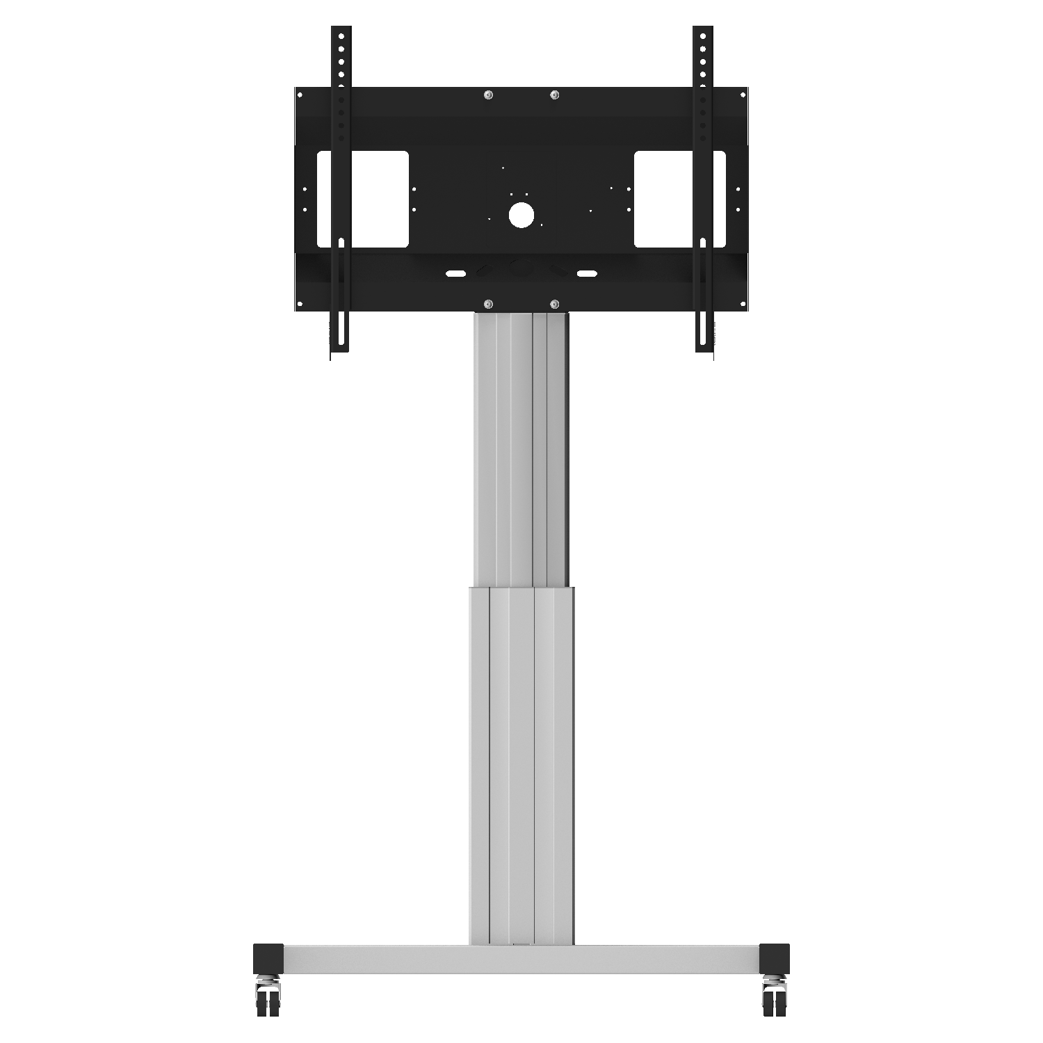 Verrijdbaar, elektrisch hoogte verstelbaar TV standaard 110-160 cm voor 42 tot 100 inch schermen, H-onderstel