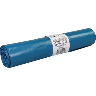 Afvalzak Powersterko Recy 80x100cm Blauw T60 doos 10 x 20st