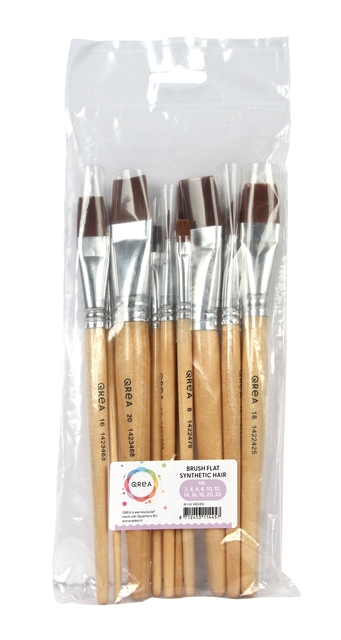 Kwast Qrea synthetisch set à 11 breedtes Kwast Qrea synthetisch set à 11 breedtes