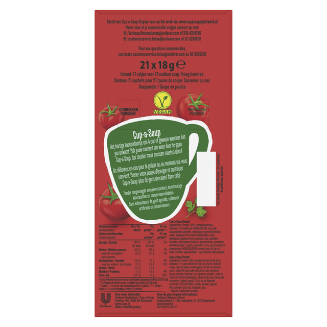 Cup-a-Soup Unox tomaat 21x175ml Cup-a-Soup Unox tomaat 21x175ml
