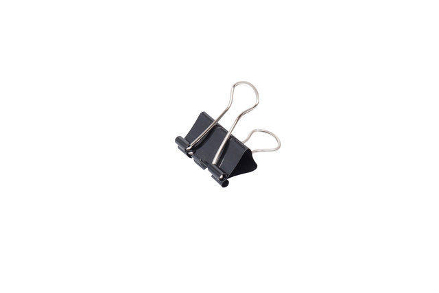 Papierklem MAUL 213 Foldback 25mm zwart 12 stuks