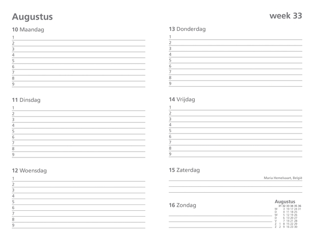 Schoolagenda 2026-2027 18mnd Ryam Studie 7dagen/2pagina's zwart