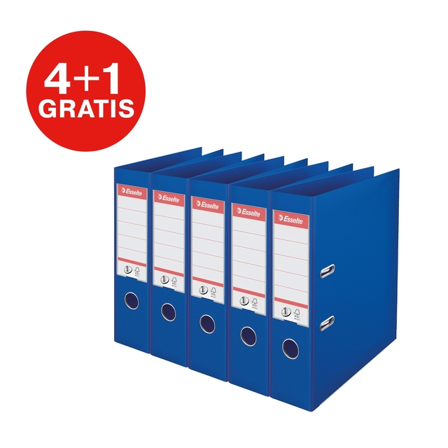 Ordner Esselte Vivida No.1 multipack 75mm A4 5 stuks blauw