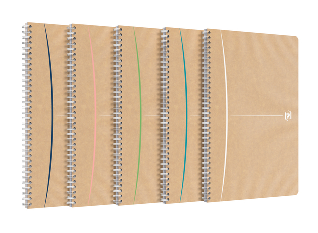 Spiraalblok Oxford Touareg A4 90vel lijn assorti Spiraalblok Oxford Touareg A4 90vel lijn assorti